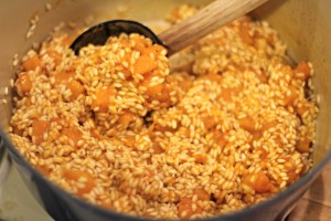 Risotto rice with pumpkin